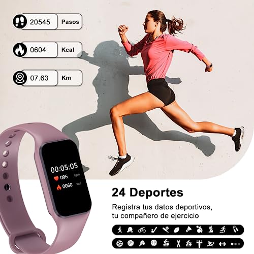 Blackview Smartwatch, Reloj Inteligente Mujer Hombre - Oxímetro(SpO2) Caloría Podómetro Sueño Pulsometro | Pantalla de 1,47 Pulgadas, iP68 Impermeable, Pulsera Actividad Compatible con Android e iOS