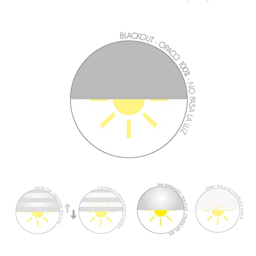Blindecor Draco Estor enrollable opaco liso - Gris plata, 140 x 175 cm (Ancho por Alto). Tamaño de la Tela 137 x 170 cm. Estores térmicos blackout