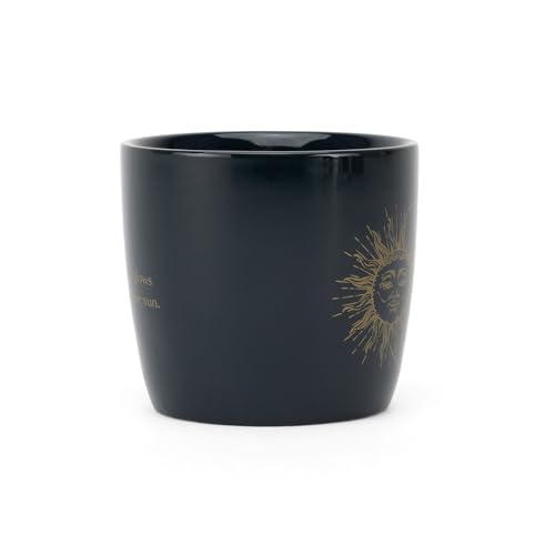bodhi YogiMug - Taza de yoga de cerámica "Sun & Moon", taza de cerámica (azul medianoche) con estampado de sol y luna, no solo para los amantes del yoga, taza de café, taza de té, regalo, 300 ml
