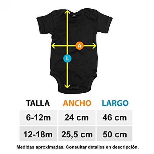 Body bebé Atleti nuevo escudo personalizable con nombre ilustrado por Jorge Crespo Cano - Rosa, Talla única 12 meses