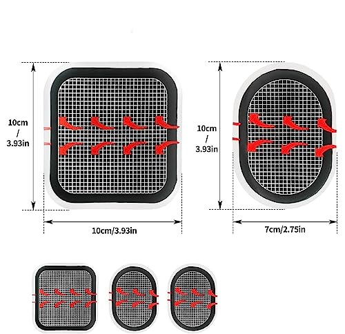 BODYA 9 piezas 3 juegos de almohadillas de gel de repuesto actualizadas almohadillas de electrodos corporales para cinturón de abdominales Slendertone, color negro