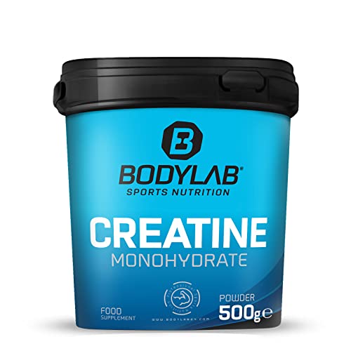 Bodylab24 Creatina en Polvo 500g, creatina pura monohidrato en polvo, altas dosis de creatina para más energía y fuerza