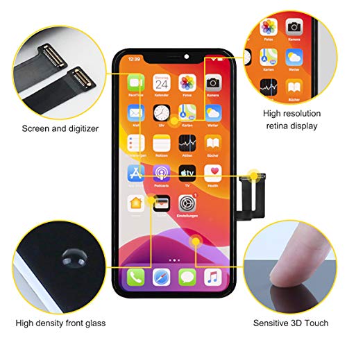 bokman LCD Pantalla para iPhone 11, Táctil LCD Reemplazo con Herramientas de Reparación
