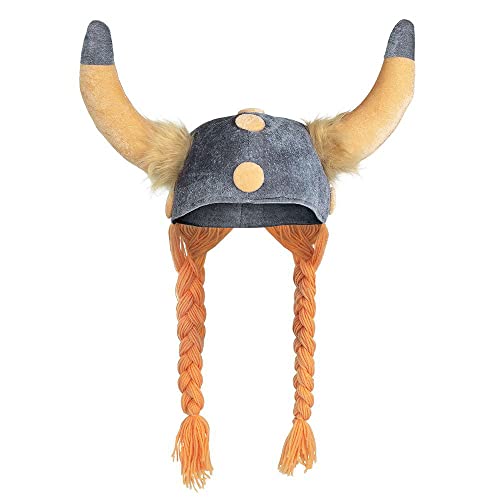 Boland 01296 - Casco galo, sombrero de tela, vikingo, guerrero, trenzas suaves, romano, carnaval, halloween, disfraz, fiesta temática, disfraz, teatro, tocado