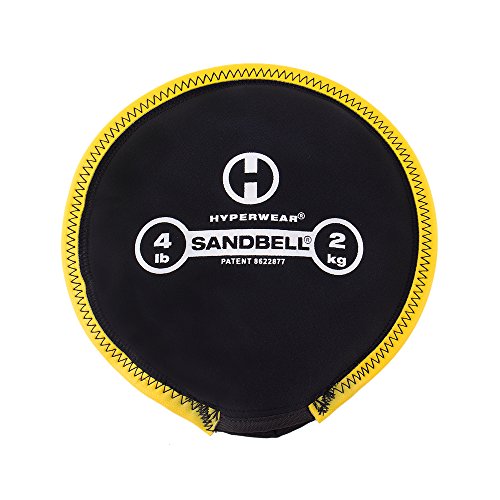 Bolsa de arena tipo pesa de Hyperwear para entrenar de 1 a 23 kg de peso libre (precargada), negro