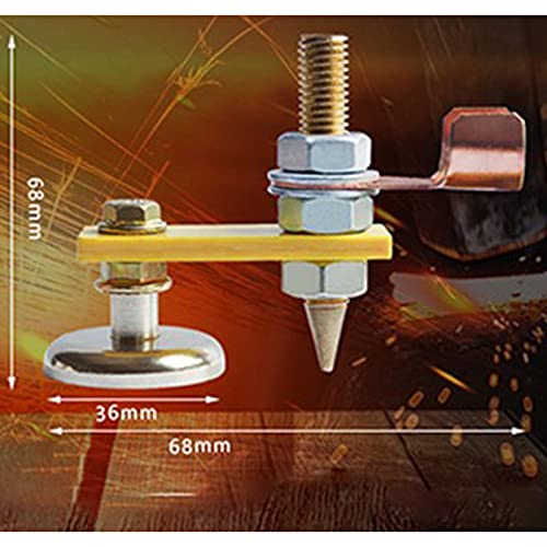BOROCO Abrazaderas de tierra soporte de soldadura Cabezal magnético para trabajar el metal Abrazadera de tierra magnética duradera electrodos soldadura