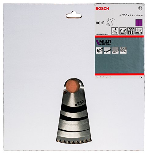Bosch Professional 2 608 640 516 - Hoja de sierra circular Multi Material - 250 x 30 x 3,2 mm, 80 (pack de 1)