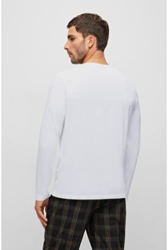 BOSS Mix&Match LS-Shirt R Camisa de Manga Larga, White 100, L para Hombre