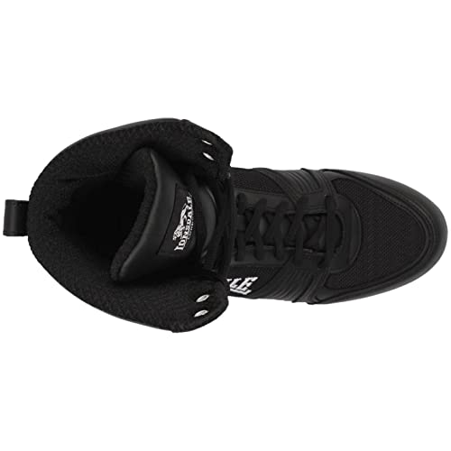Botas de boxeo para mujer Lonsdale, calzado deportivo de cordones de corte medio, color Negro, talla 6.5 UK