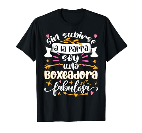Boxeadora Fabulosa Mujer Regalos Originales de Boxeo Chica Camiseta