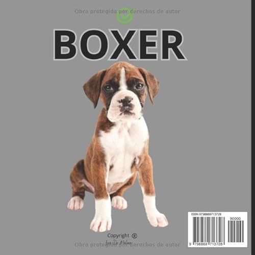 Boxer,mi primer libro de colorear razas de perros divertidos para niños: Dibujos simpaticos ,laminas de perros para pintar niños pequeños de 2-6 ... 2 años,cuaderno para colorear perros bonitos