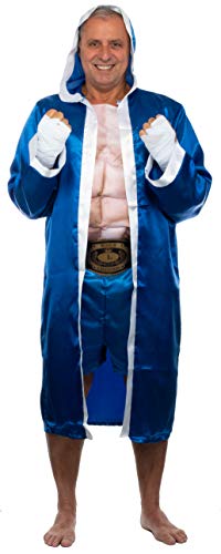 Brandsseller Disfraz de bóxer para hombre, talla única, color azul