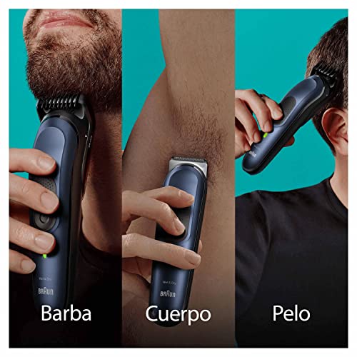 Braun Recortadora de Barba Series 7 Máquina Cortar Pelo, Cortapelos Hombre Kit 11 en 1 Para Barba, Pelo, Depilación Masculina, MGK7450