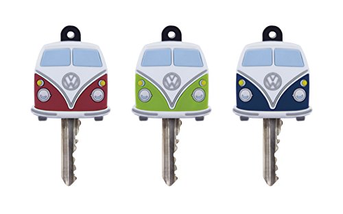 BRISA VW Collection - Fundas para llaves de metal esmaltado T1 Camper Bus para identificación de llaves (Juego de 3)