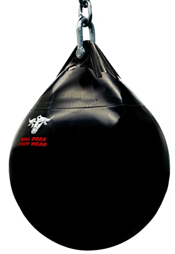 BULL DOZA FIGHT WEAR Saco de Boxeo Acqua Pro Punch - Resistente al Agua - Tres tamaños (Negro)