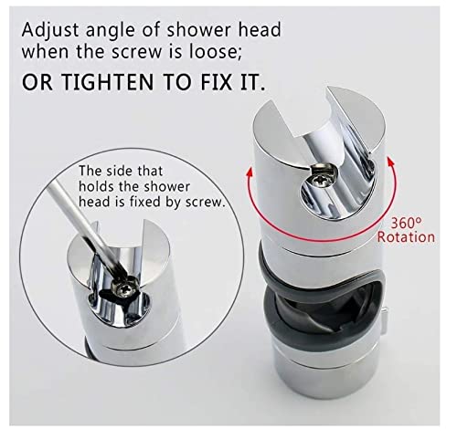 Cabezal de ducha ajustable para barra deslizante, soporte de ducha de mano universal de 19-25 mm, soporte de guía de cabeza, rotación de 360 grados para pulverizadores
