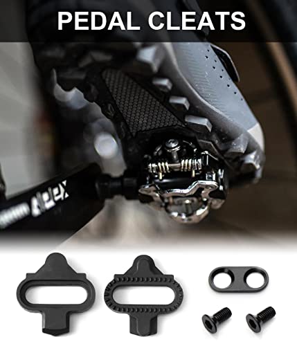 Calas MTB SPD Pedales Autobloqueantes Juego Tacos para Bicicleta Montaña, alas de precisión de 2 Agujeros para Zapatillas de Ciclismo | Compatible con Pedales Tipo