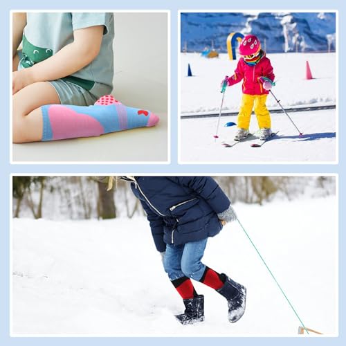 Calcetines de esquí para niños,Unisex,Calcetines térmicos niños,Calcetines gruesos reforzados invierno,Calcetines deportivos para niños,Calcetines de invierno activos,Cálidos para esquiar Infantil