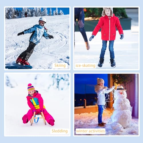 Calcetines de esquí para niños,Unisex,Calcetines térmicos niños,Calcetines gruesos reforzados invierno,Calcetines deportivos para niños,Calcetines de invierno activos,Cálidos para esquiar Infantil