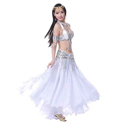 Calcifer Elegante falda de baile de vientre para mujer, vestido de baile profesional