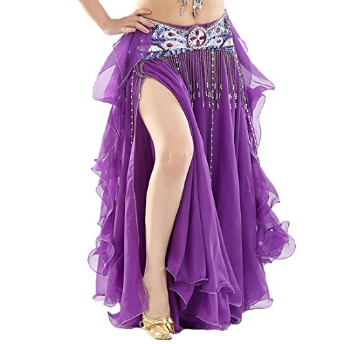 Calcifer Elegante falda de baile de vientre para mujer, vestido de baile profesional
