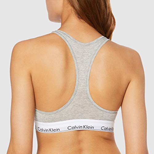 Calvin Klein Modern Cotton Unlined Bralette Sujetador Deportivo, Gris (Grey Heather 020), M para Mujer