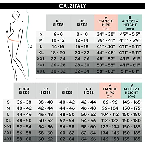 CALZITALY Leggings Danza Para Mujer | Mallas De Ballet En Microfibra | 60 Den | Negro, Rosa | S/M, L/XL | Calcetería Italiana | (L/XL, Negro)