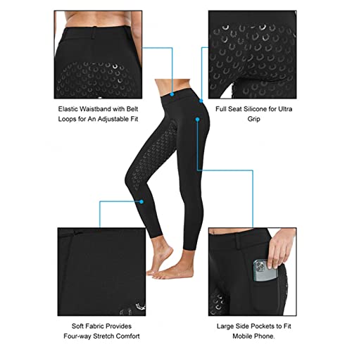 Calzones De Mujer Pantalones De Equitación Elásticos De Cintura Alta De Moda Leggings De Deporte De Yoga De Gimnasio,White-XS
