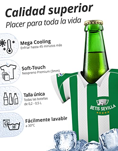 Camiseta de fútbol para R. BETIS camiseta de casa hombre neopreno enfriador de cerveza enfriador de botell DIOS DEL FUTBOL by myfanshirt SPSPT
