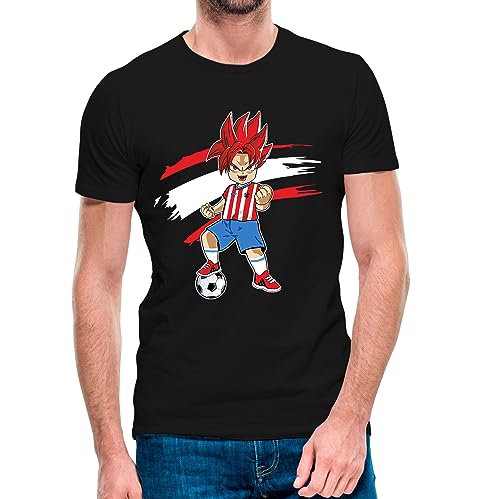 Camiseta de Manga Corta Goku Girona 23-34 (14- Camiseta Talla XL)(Negra Manga Corta)