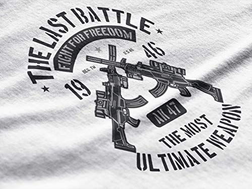 Camiseta para Hombre La Última Batalla 1946 - El Arma Más Definitiva – The Last Battle 1946 - The Most Ultimate Weapon – Regalo Diseño Gráfico 78 Años Cumpleaños Aniversario Moda Año 1946 Blanco XL