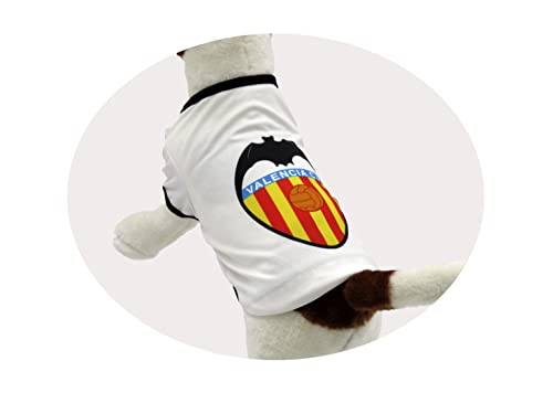 Camiseta para Perro - Talla M- Valencia,Ropa para Mascotas, Fútbol, Producto Oficial (CyP Brands)