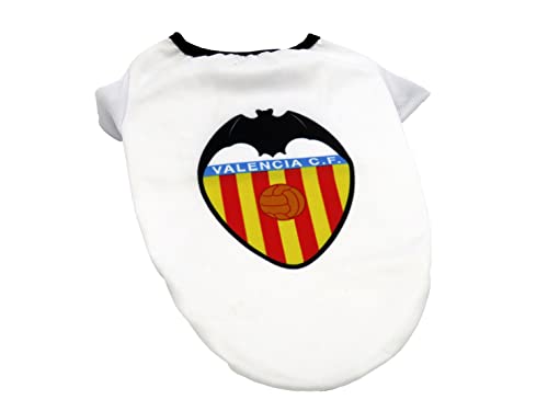 Camiseta para Perro - Talla M- Valencia,Ropa para Mascotas, Fútbol, Producto Oficial (CyP Brands)