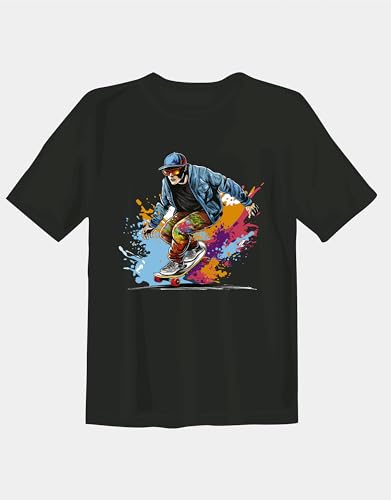 Camiseta Personalizada Hombre y Mujer de Manga Corta para Regalo Personalizado Camiseta Personalizada Unisex con serigrafia a Todo Color-Personalizar Camiseta con Foto (M, Negro)