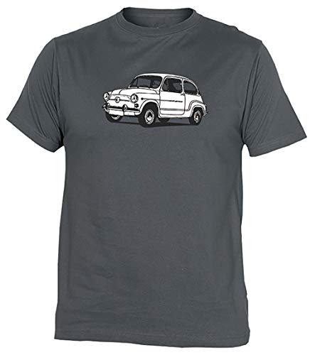 Camisetas EGB Camiseta Seat 600 Adulto/niño ochenteras 80´s Retro (Gris, L)