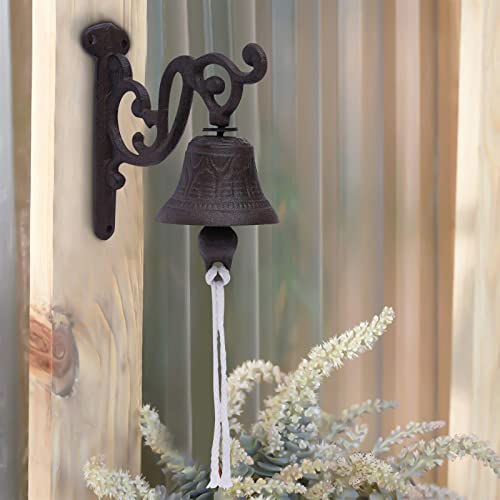 Campana de puerta de hierro fundido, estilo rústico vintage