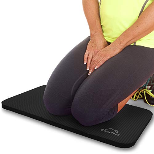 CampTeck U6962 - Yoga Knee Pad Colchoneta Yoga para Rodilla Antideslizante Espuma Suave Almohadilla Yoga para Fitness, Gimnasia, Pilates, etc. - Negro