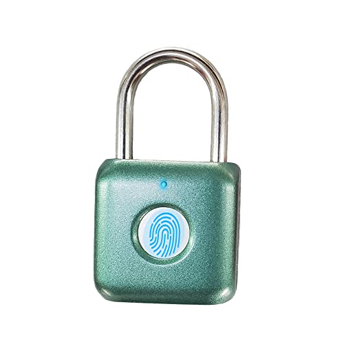 Candado con huella dactilar eLinkSmart Smart Locker Lock Cerradura sin llave con huella digital para armario de gimnasio, armario de escuela (verde)