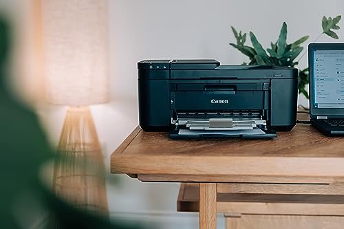 Canon Pixma TR4650 Impresora Multifunción 4 en 1, Sistema de Inyección de Tinta, Impresión, Escaneo, Copia y Fax, WiFi, Cartuchos Tinta XL, ADF de 20 Hojas, Impresión a Doble Cara Automática, Negro