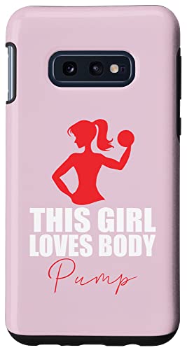 Carcasa para Galaxy S10e Camiseta Gym Girls This Girl Loves Body Pump Memes divertidos para chicas de gimnasio
