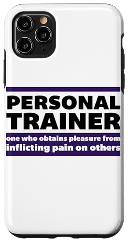 Carcasa para iPhone 11 Pro Max Entrenador personal Divertido Entrenador Fitness Entrenamiento y Ejercicio