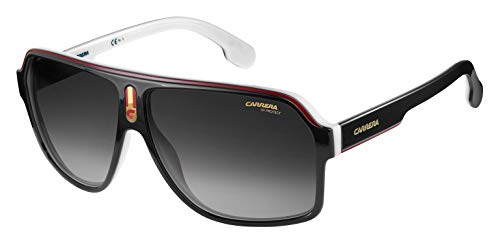 Carrera 1001/S 9O 80S Gafas de Sol, Negro (Black White/Dark Grey SF), 62 Unisex Adulto