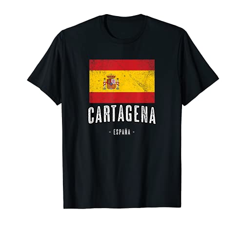 Cartagena España | Souvenir Linda Ciudad, Bandera Española - Camiseta