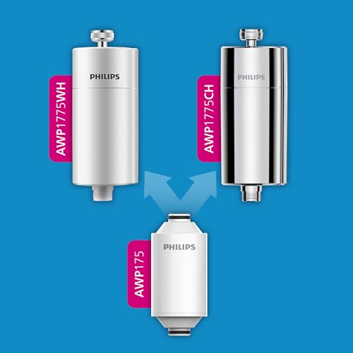 Cartucho de filtro de agua para ducha Philips, elimina el cloro y las impurezas, capacidad de filtrado: 50.000 L