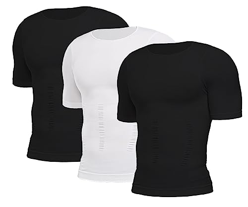 Casey Kevin Camiseta de Compresión para Hombre Camiseta de Manga Corta Secado Rápido Camisa Ropa Deportiva Body Shaper para Fitness Ejercicio Gimnasio