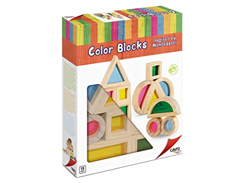 Cayro- Color Blocks Inspired by Montessori, Multicolor (8170), a partir de 3 años de edad