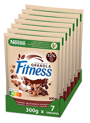 Cereales Nestlé Granola Nestlé Fitness Chocolate - 7 paquetes de 300 g