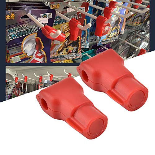 Cerradura de gancho antirrobo de 100 piezas, rojo anti barrido, gancho de exhibición de seguridad para tiendas minoristas, con desbloqueo magnético especial, para enlace de productos básicos(6MM)
