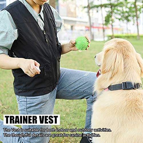 Chaleco de entrenamiento para mascotas, chaleco de entrenamiento profesional para perros, chaleco de seguridad para entrenador de perros, chaleco de entrenamiento para perros con múltiples bolsillos