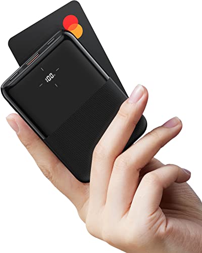 Charmast Mini Power Bank Carga Rápida 10000mAh (Ultra pequeña) Bateria Externa Portátil PD 22.5W USB C Cargador Portátil Movil con Pantalla LED Competible con iPhone Samsung Xiaomi etc